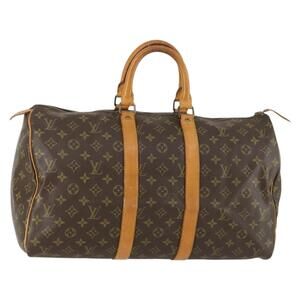 LOUIS VUITTON Monogram Keepall 45 Boston Bag M41428 LV Auth 160644